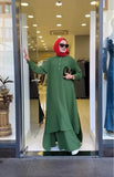 Women's Long Shirt & Loose Trouser Set CT600