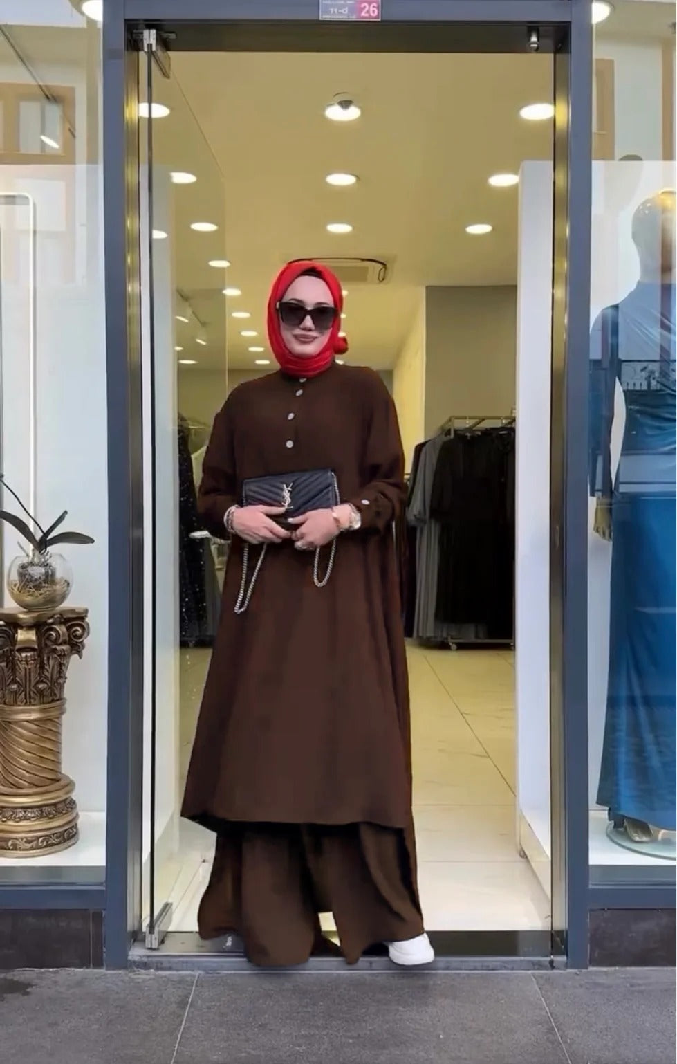 Women's Long Shirt & Loose Trouser Set CT600