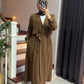 Women's Coat Style Long Shirt & Trouser Set
