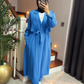 Women's Coat Style Long Shirt & Trouser Set